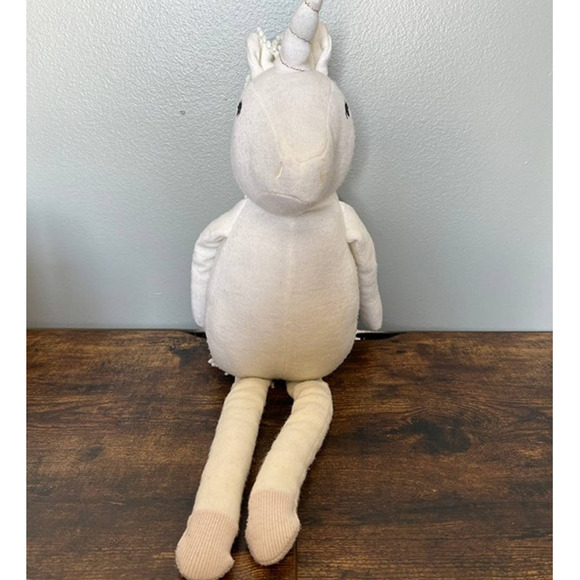 Target Pillowfort‎ White Unicorn Pillow Throw Buddy with Knit Braid Mane & Tail - Picture 1 of 5